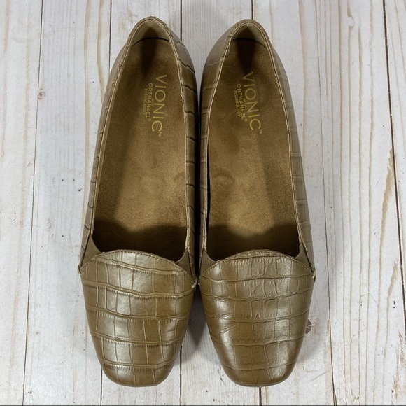 Vionic Delores Embossed Leather Loafers 8.5 - Picture 3 of 15